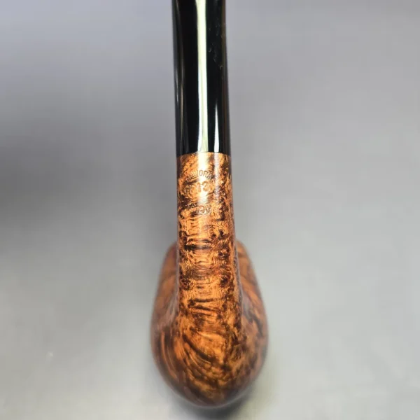 BriarWorks Classic C13 Dark Smooth Bent Billiard w/ Black Stem Briar Pipe, New - Image 7