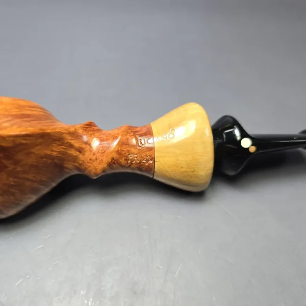 Luciano FR * Smooth Spiral Rhodesian w/ Olivewood Estate Briar Pipe, Unsmoked - Image 7