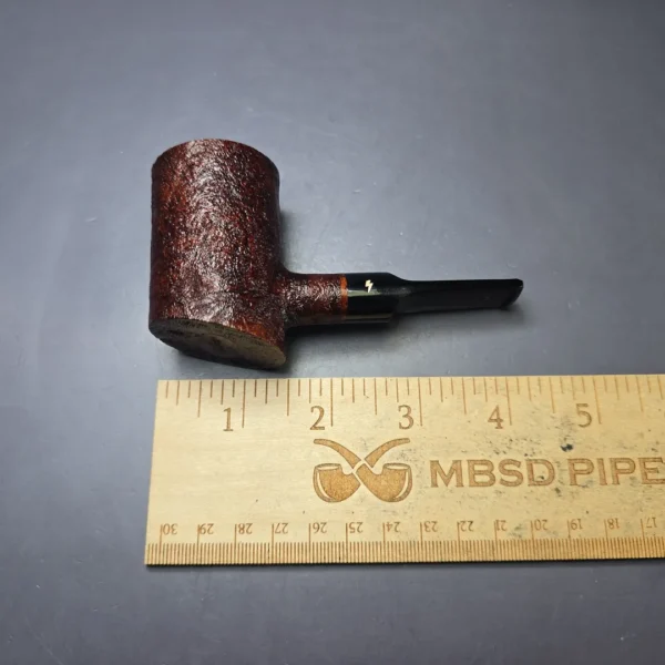 Moonshine MS06 Leather Sandblasted Stoker Poker w/ Black Stem Briar Pipe, New - Image 7