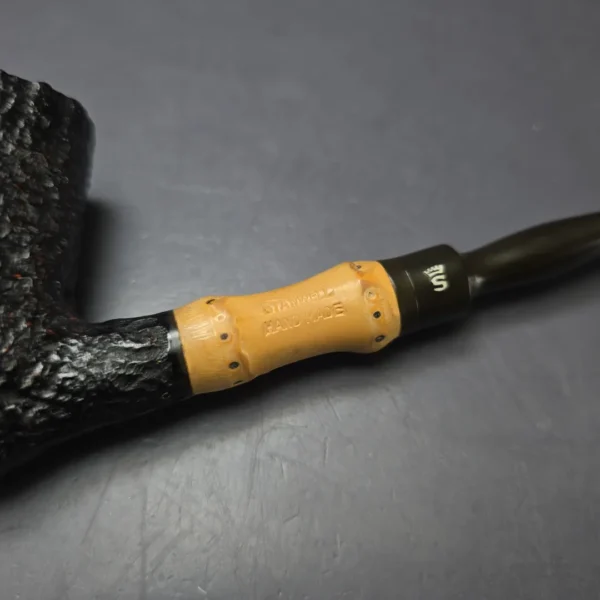 Stanwell c.1960s Hand Made Bamboo Sandblasted Nefertiti Dublin Estate Briar Pipe, Unsmoked - Image 7
