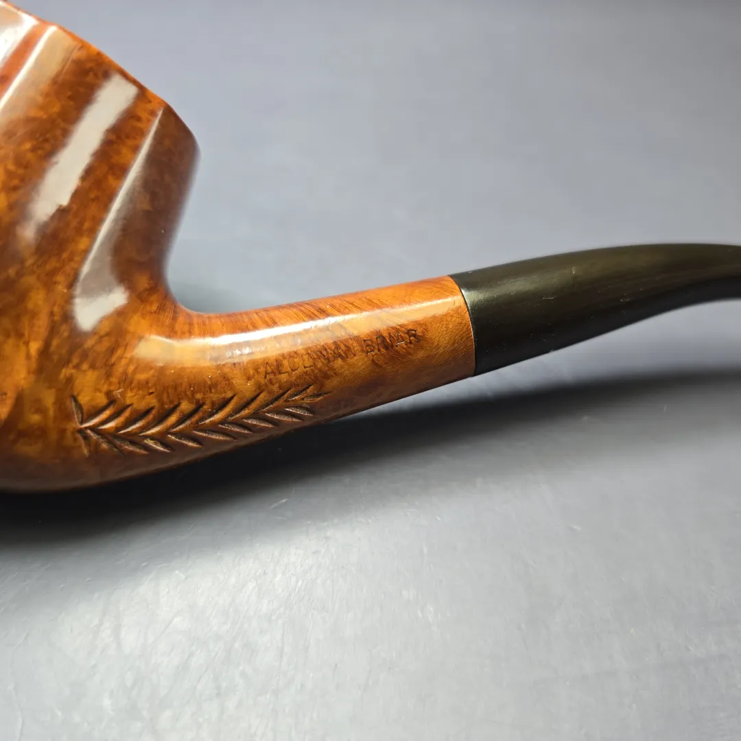 Edward's Large Smooth Fluted Bent Billiard Estate Briar Pipe, American Estates - Image 7