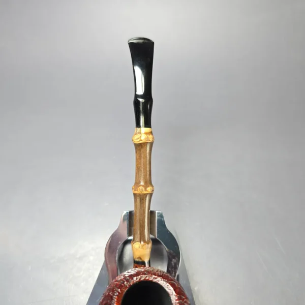 MBSD Briars Modern Masters 1 Sandblasted Peewit w/ Bamboo Briar Pipe, New - Image 7
