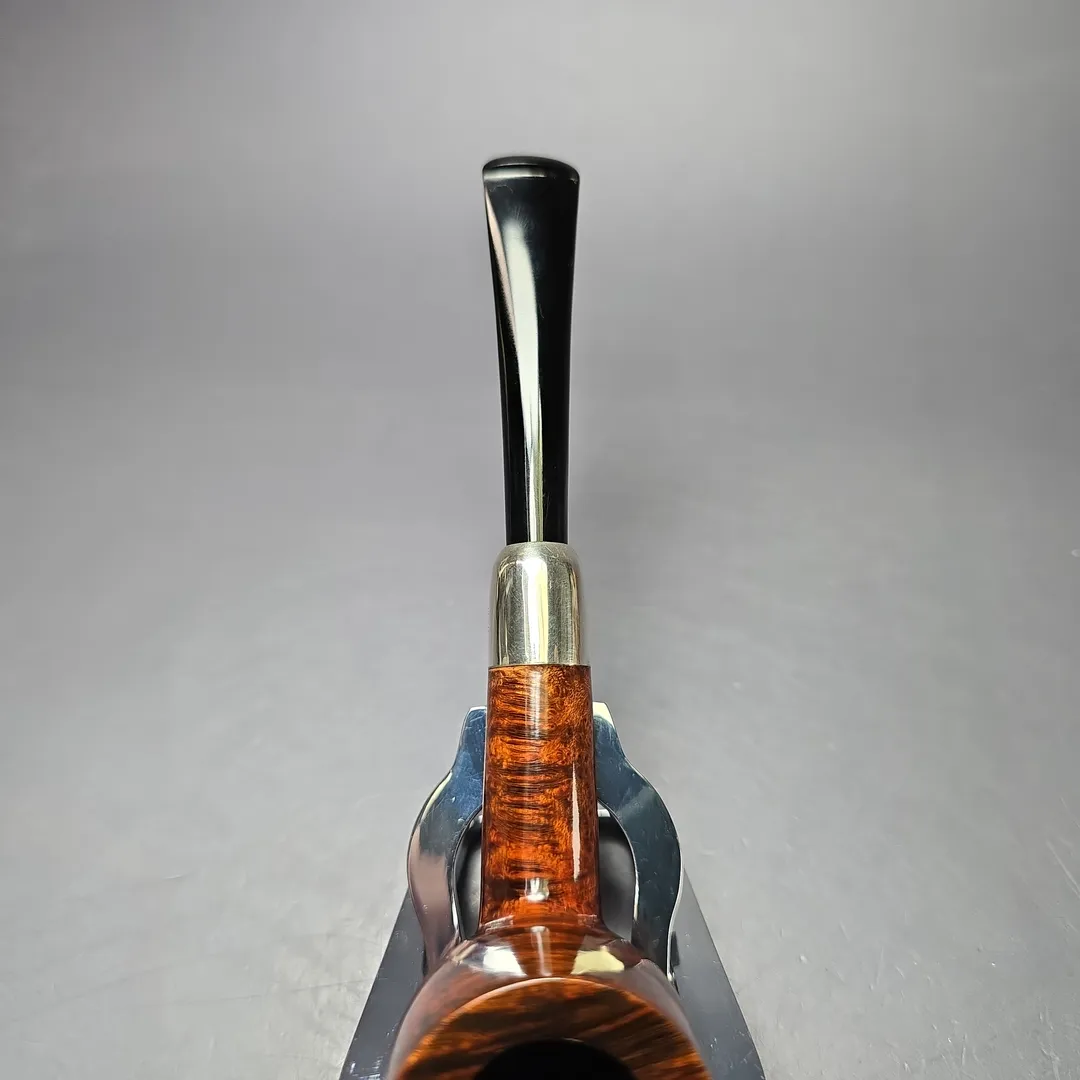 MBSD Briars Timeless Traditions 1 Smooth Billiard w/ Silver Handmade Briar Pipe, New - Image 7