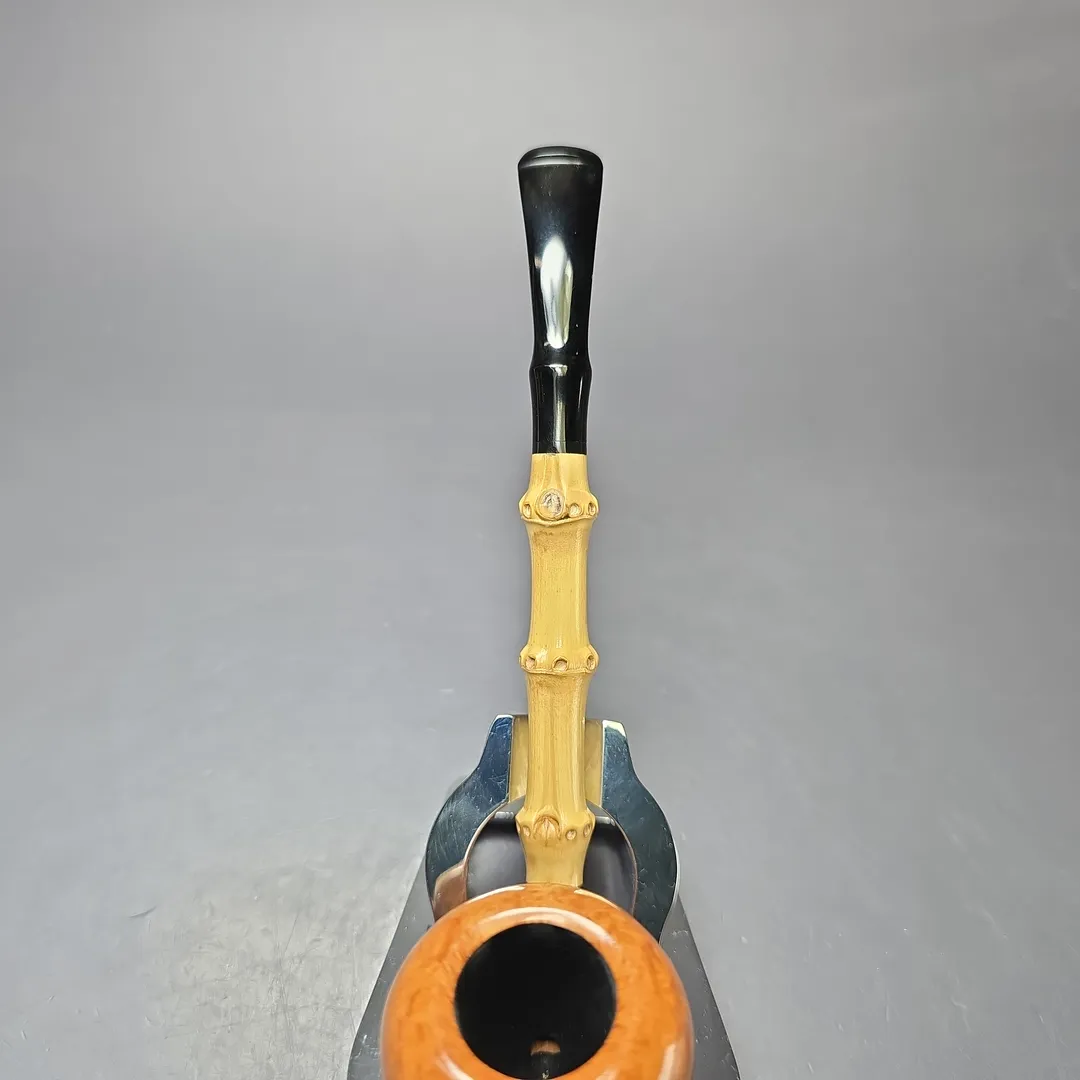 MBSD Briars Modern Masters 1 Smooth Peewit w/ Bamboo Briar Pipe, New - Image 7