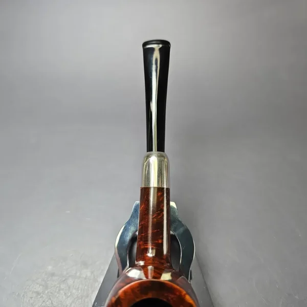 MBSD Briars Timeless Traditions 1 Smooth Billiard w/ Silver Handmade Briar Pipe, New - Image 7