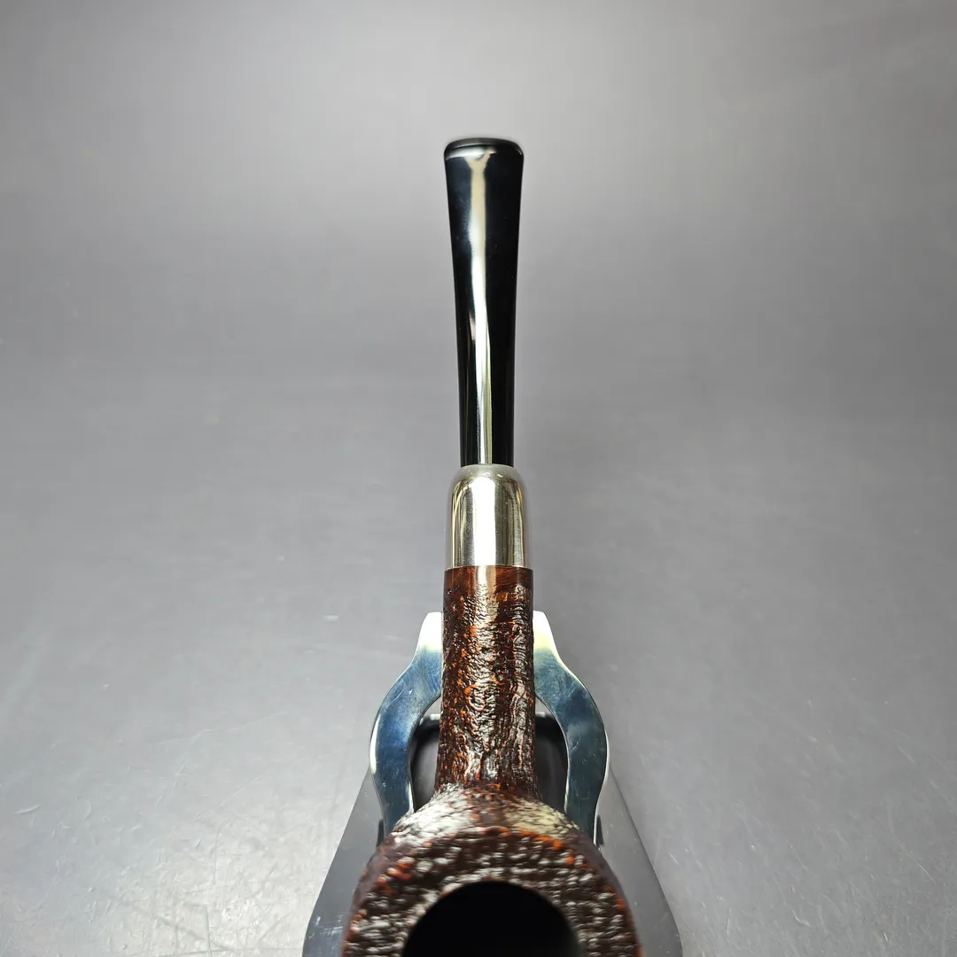 MBSD Briars Timeless Traditions 1 Sandblasted Billiard w/ Silver Handmade Briar Pipe, New - Image 7