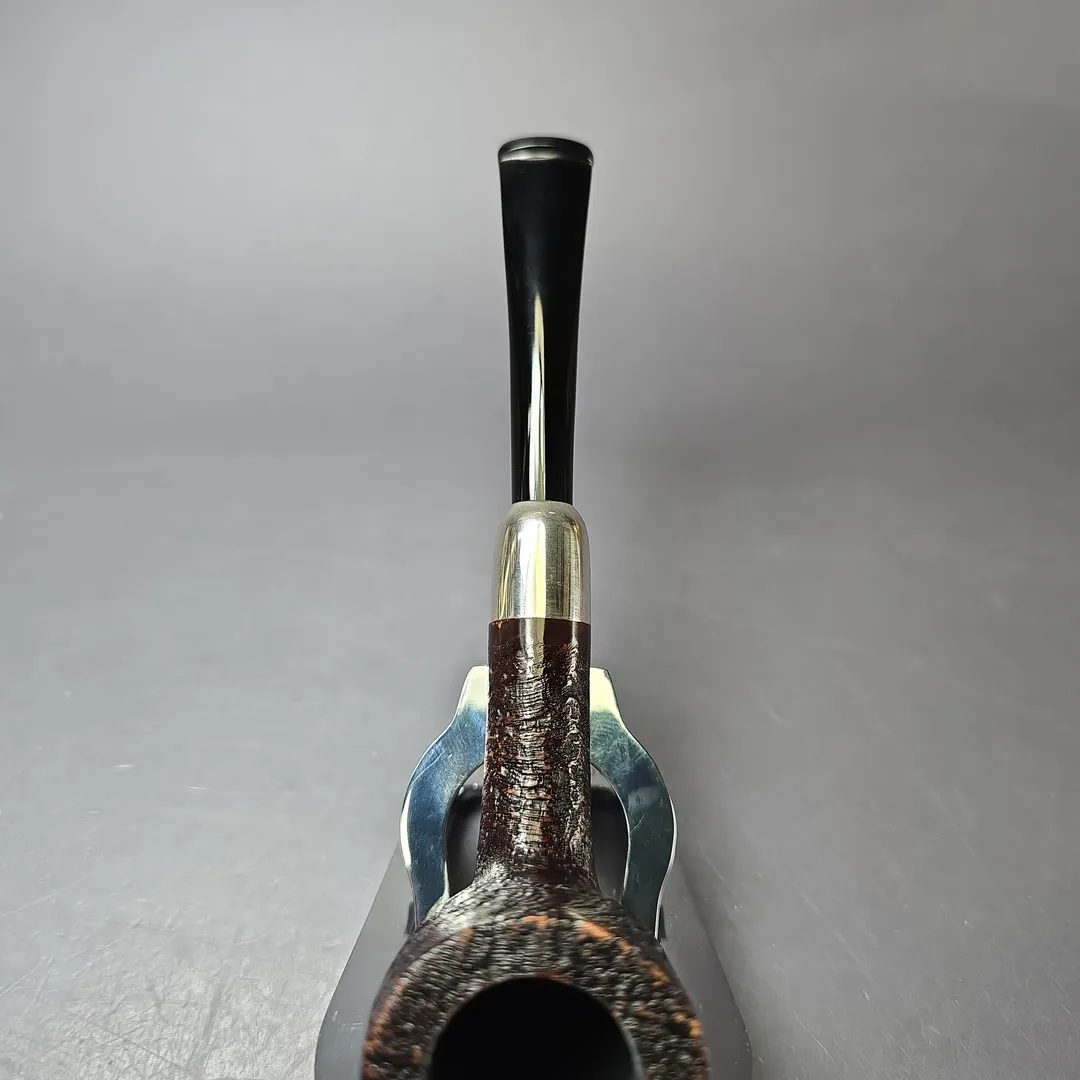 MBSD Briars Timeless Traditions 1 Sandblasted Billiard w/ Silver Handmade Briar Pipe, New - Image 7