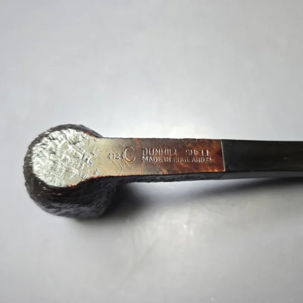 Dunhill 1987 Shell Briar 4124 "Complimentary" Sandblasted Panel Estate Briar Pipe, Unsmoked - Image 8