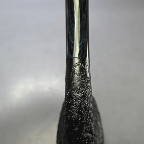 Pipe Tristan Sandblasted LC Bent Billiard w/ Blue Cumberland Handmade Briar Pipe, New - Image 8
