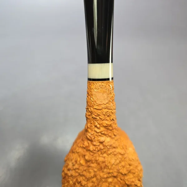 Pipe Tristan "Shape 55" Rusticated Pot w/ Horn Handmade Briar Pipe, New - Image 8