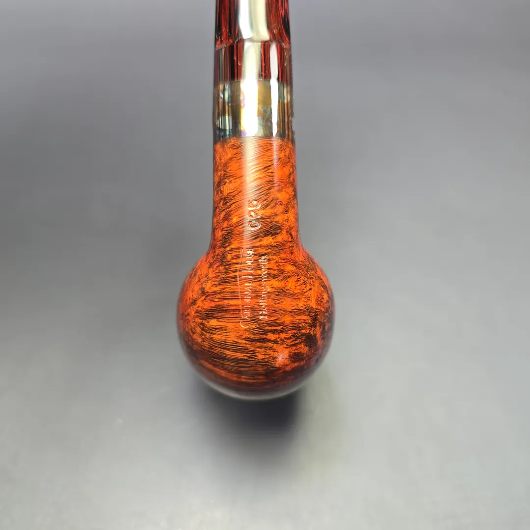 Walt Cannoy Cardinal House Hollingsworth Smooth Stack w/ Silver Handmade Briar Pipe, New - Image 8