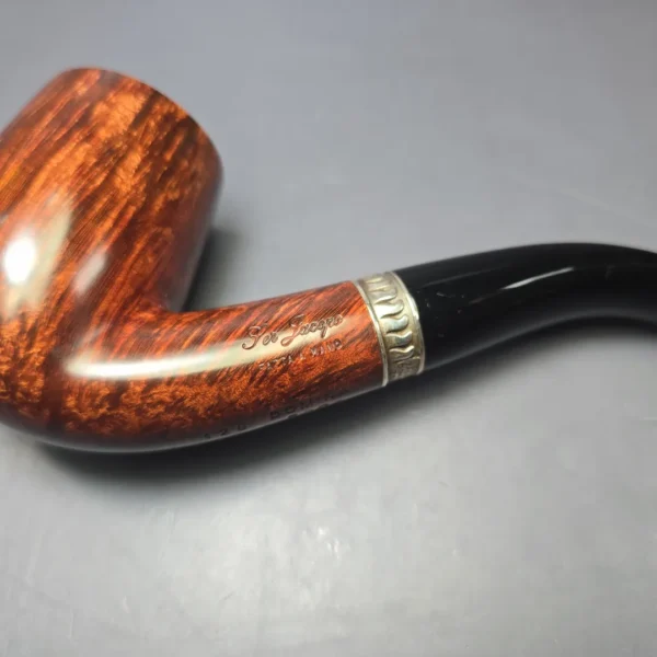 Ser Jacopo Domina 2006 Smooth Bent Billiard w/ Silver Estate Briar Pipe, Unsmoked - Image 8