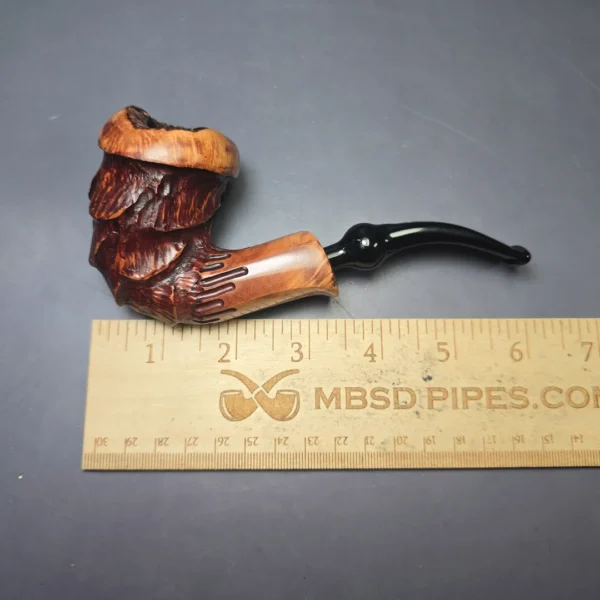 Nording Spruce Cone Partially Rusticated Freehand Estate Briar Pipe, Unsmoked - Image 8