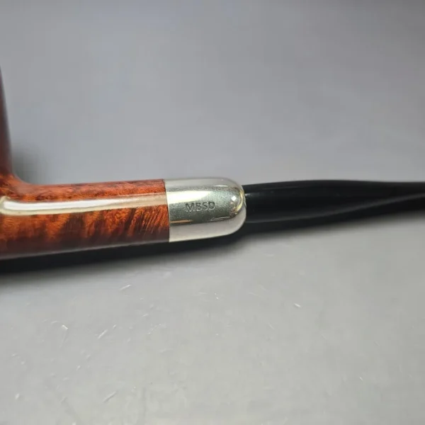 MBSD Briars Timeless Traditions 1 Smooth Billiard w/ Silver Handmade Briar Pipe, New - Image 8