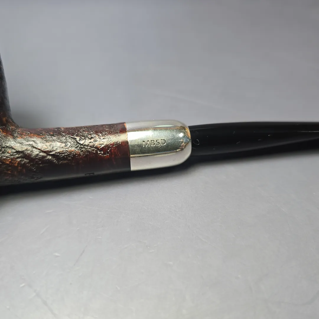 MBSD Briars Timeless Traditions 1 Sandblasted Billiard w/ Silver Handmade Briar Pipe, New - Image 8