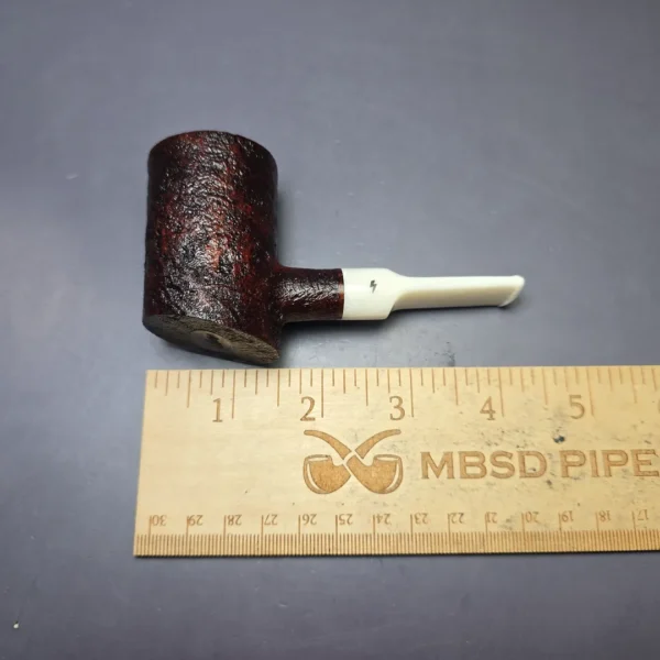 Moonshine MS06 Leather Sandblasted Stoker Poker w/ White Stem Briar Pipe, New - Image 8