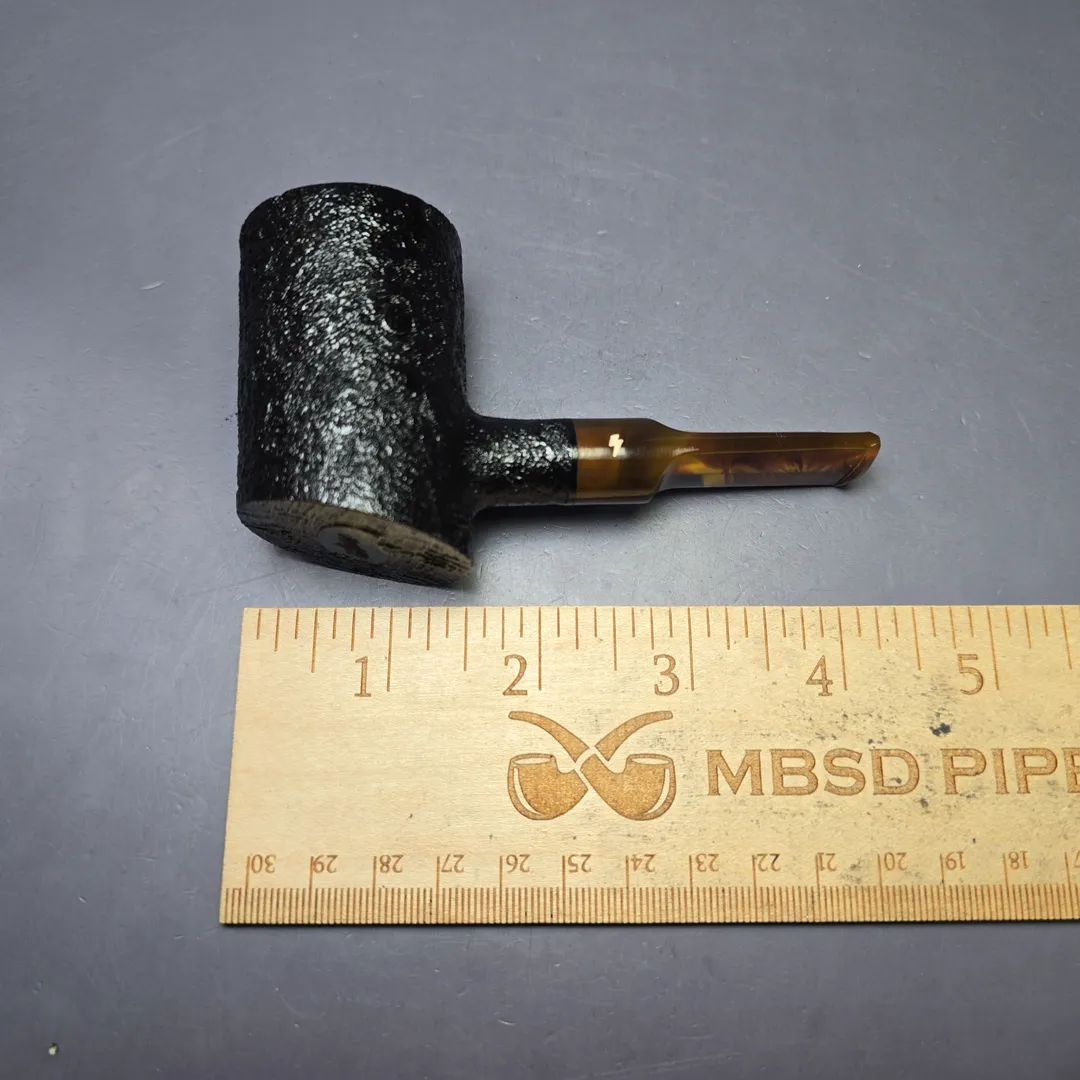 Moonshine MS06 Black Sandblasted Stoker Poker w/ Tortoiseshell Stem Briar Pipe, New - Image 8
