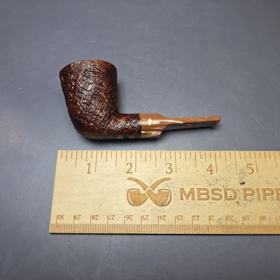 Moonshine MS04 Sandblasted Stublin Dublin w/ Coffee Stem Briar Pipe, New - Image 8