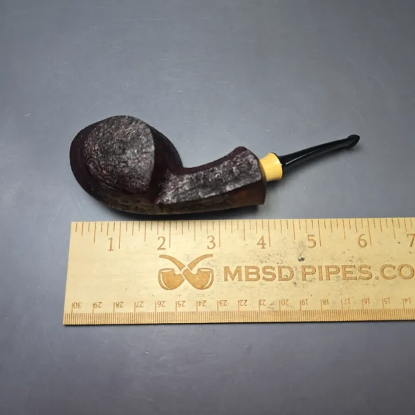 Madao 3000 Sandblasted Swimming Blowfish w/ Boxwood Handmade Briar Pipe, New - Image 8