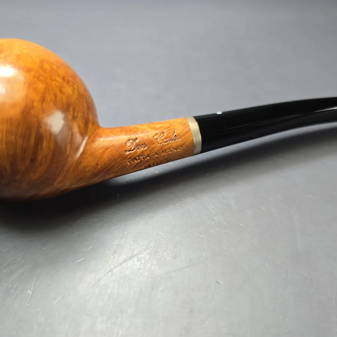 Don Carlos 2 Note Smooth Apple Prince w/ Silver Estate Briar Pipe, Italian Estates - Image 8