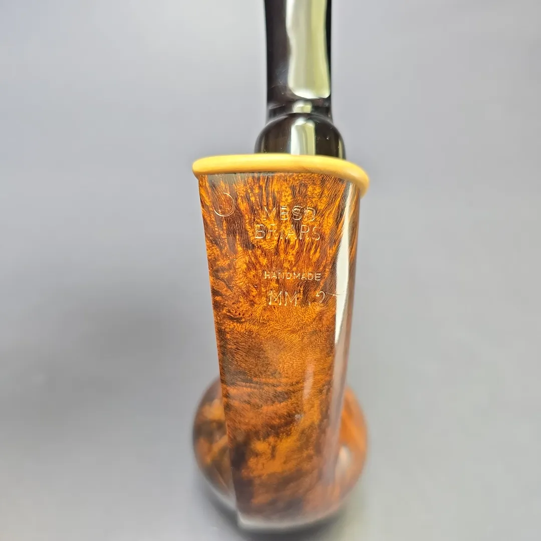 MBSD Briars Modern Masters 2 Smooth Blowfish w/ Boxwood Briar Pipe, New - Image 8