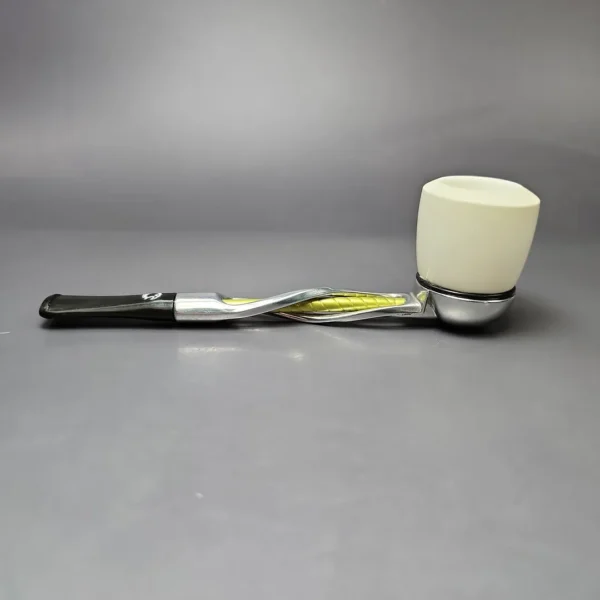 Falcon Shillelagh Green w/ MBSD Meerschaum Dublin Block Meerschaum Bowl Pipe, New - Image 8