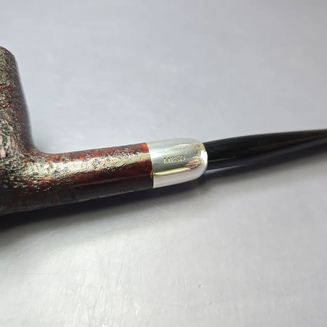 MBSD Briars Timeless Traditions 1 Sandblasted Billiard w/ Silver Handmade Briar Pipe, New - Image 8