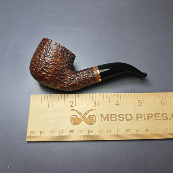 Savinelli Short Partially Rusticated Bent Pot Estate Briar Pipe, Italian Estates, 6mm - Image 8