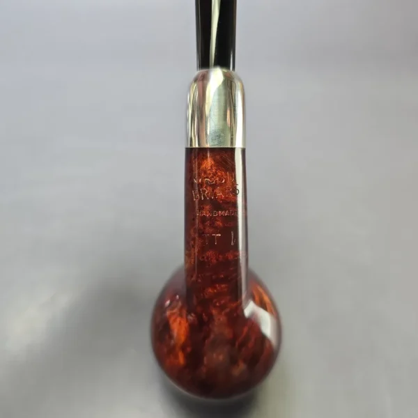 MBSD Briars Timeless Traditions 1 Smooth Billiard w/ Silver Handmade Briar Pipe, New - Image 9