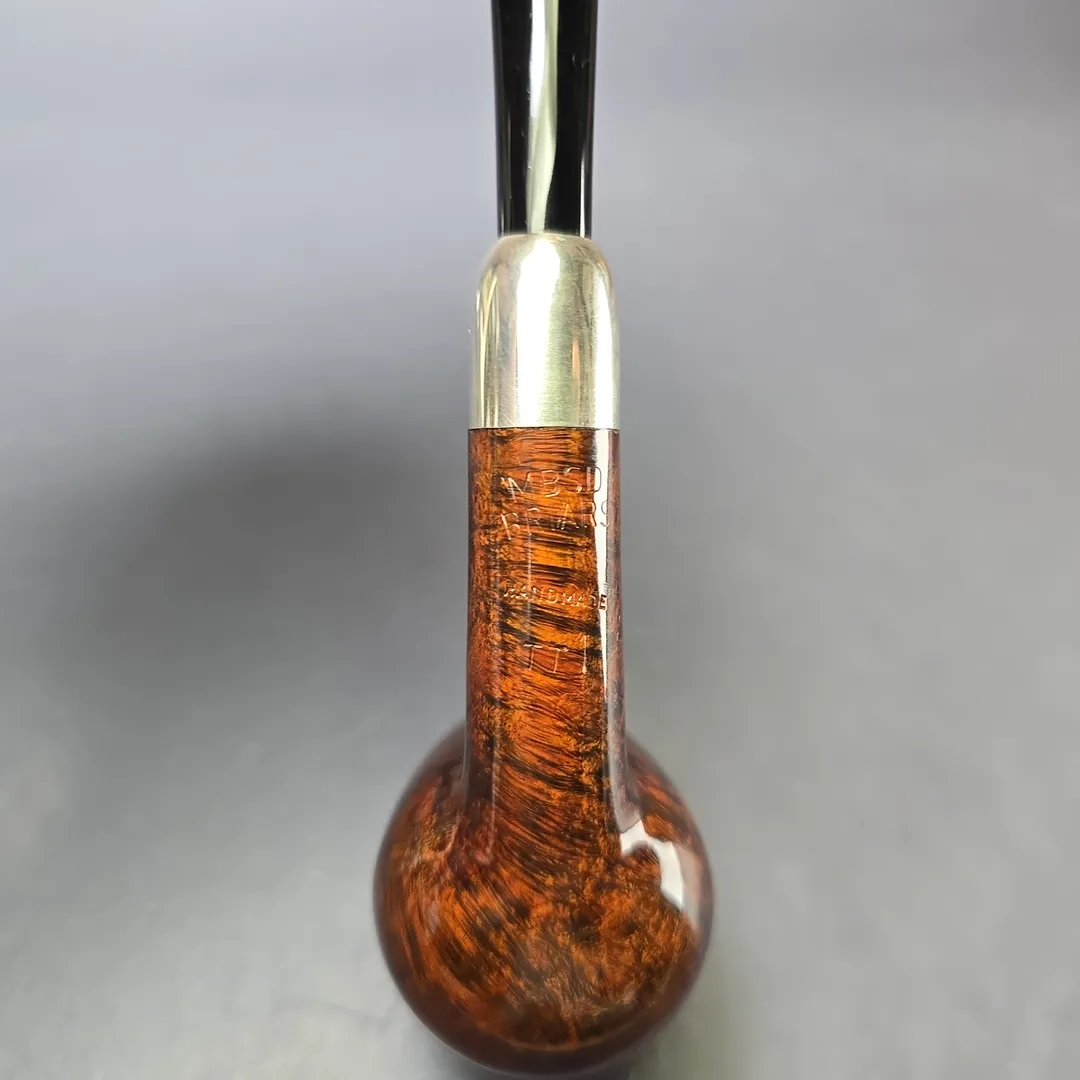 MBSD Briars Timeless Traditions 1 Smooth Billiard w/ Silver Handmade Briar Pipe, New - Image 9