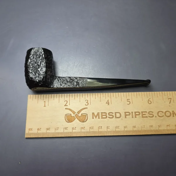 Dunhill 1987 Shell Briar 4124 "Complimentary" Sandblasted Panel Estate Briar Pipe, Unsmoked - Image 9