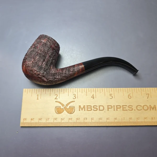 Pipe Tristan "Antique Shell" Sandblasted LC Bent Billiard Handmade Briar Pipe, New - Image 9