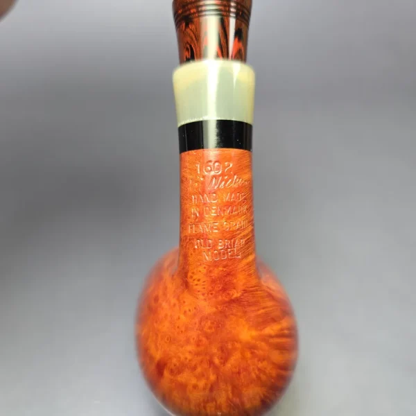 Kai Neilsen Flame Grain Old Briar Smooth Dublin w/ Horn Estate Briar Pipe, Unsmoked, 9mm - Image 8