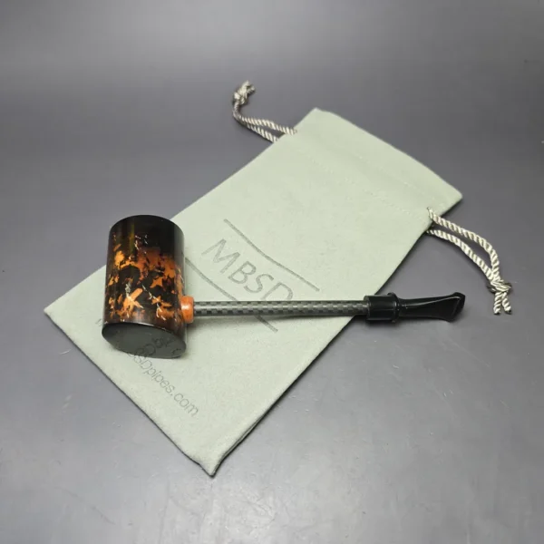 MBSD Meerschaum Deluxe Smooth Poker Block Meerschaum Pipe, New - Image 9
