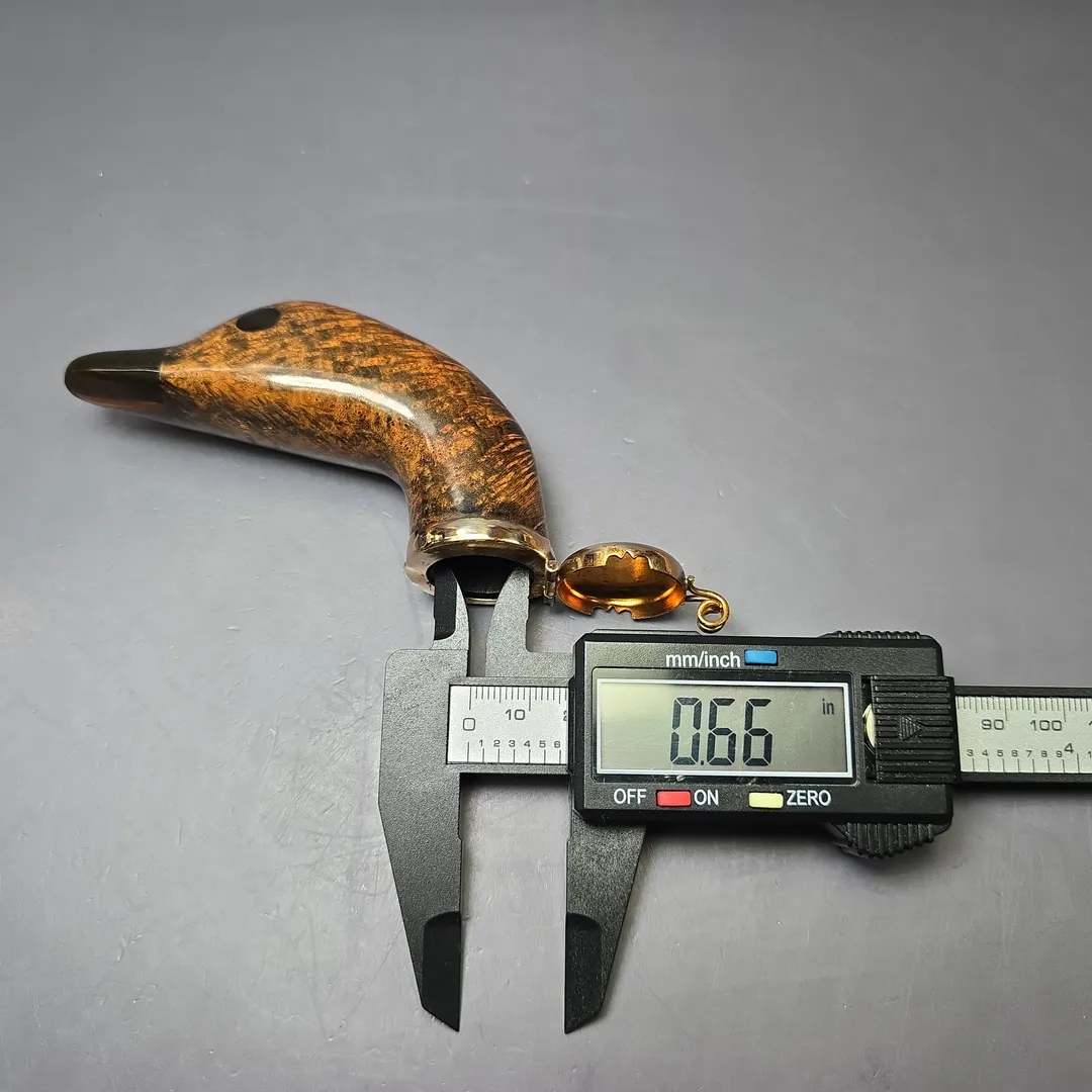 Nording Handmade Duck Head w/ Wind Cap Estate Briar Pipe, Unsmoked - Image 9