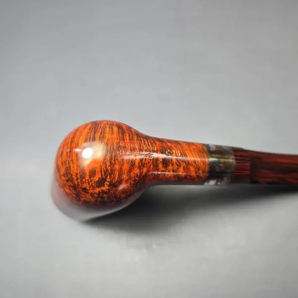 Walt Cannoy Cardinal House Hollingsworth Smooth Stack w/ Silver Handmade Briar Pipe, New - Image 9