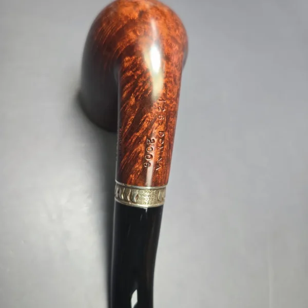 Ser Jacopo Domina 2006 Smooth Bent Billiard w/ Silver Estate Briar Pipe, Unsmoked - Image 9