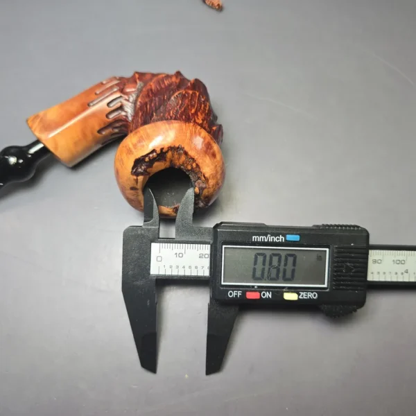 Nording Spruce Cone Partially Rusticated Freehand Estate Briar Pipe, Unsmoked - Image 9