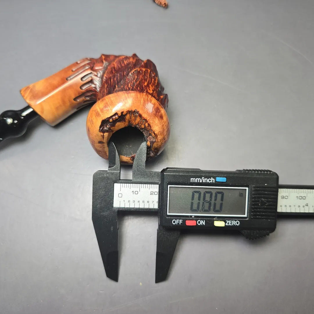 Nording Spruce Cone Partially Rusticated Freehand Estate Briar Pipe, Unsmoked - Image 9