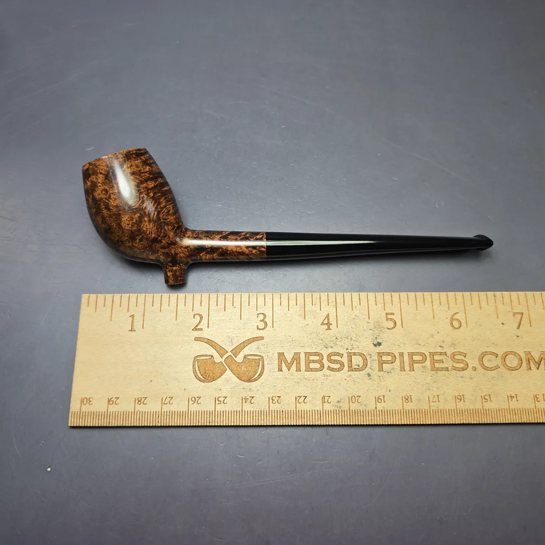 BriarWorks Classic C14 Dark Smooth Cutty w/ Black Stem Briar Pipe, New - Image 9