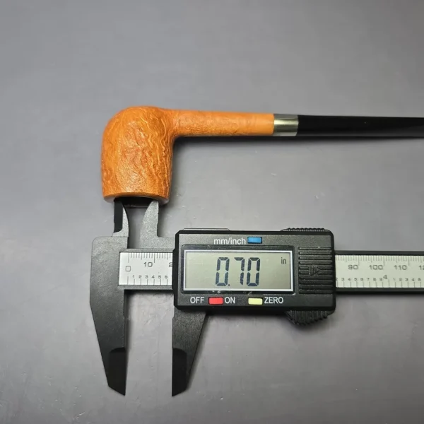 Bruno Nuttens Mini Bing B1 Partially Sandblasted Billiard Briar Pipe, New - Image 9