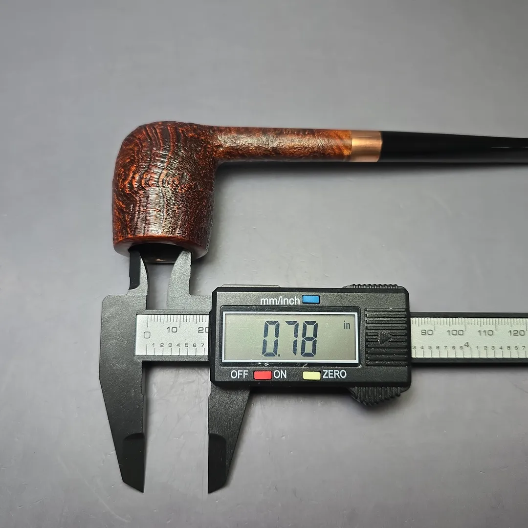 Bruno Nuttens Bing B1 Partially Sandblasted Billiard Briar Pipe, New - Image 9