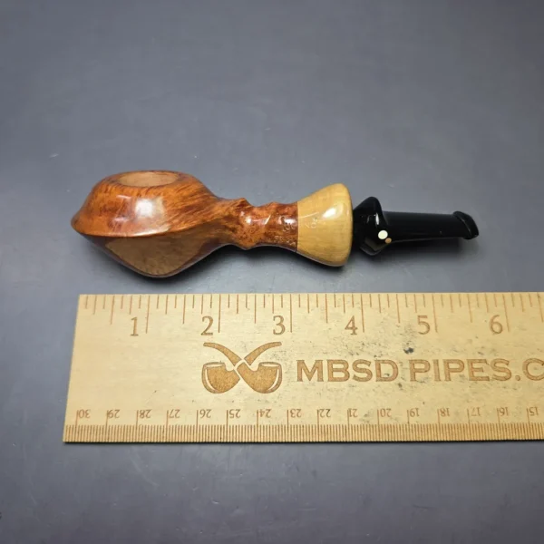 Luciano FR * Smooth Spiral Rhodesian w/ Olivewood Estate Briar Pipe, Unsmoked - Image 9