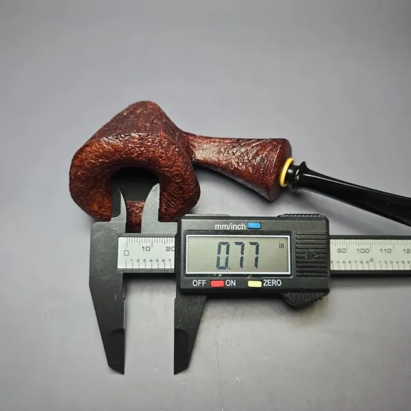 Madao 3000 Sandblasted Asymmetric Standing Dublin w/ Boxwood Handmade Briar Pipe, New - Image 9