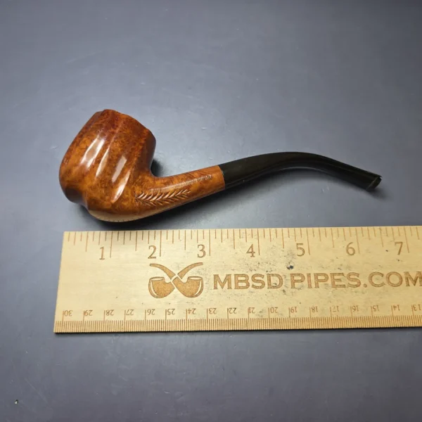 Edward's Large Smooth Fluted Bent Billiard Estate Briar Pipe, American Estates - Image 9