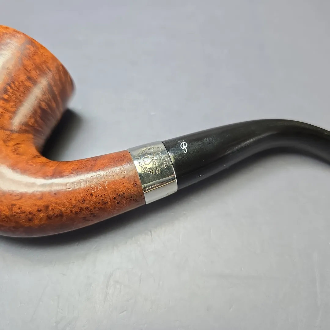 Peterson 2001 St Patrick's Day XL20 Smooth Bent Billiard Estate Briar Pipe, Irish Estates - Image 9