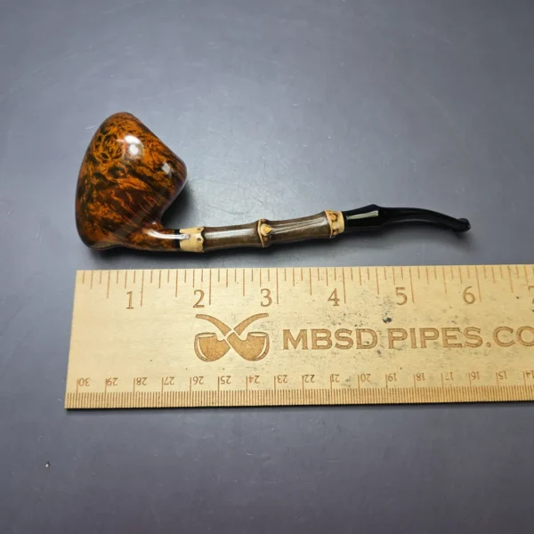 MBSD Briars Modern Masters 1 Smooth Peewit w/ Bamboo Briar Pipe, New - Image 9