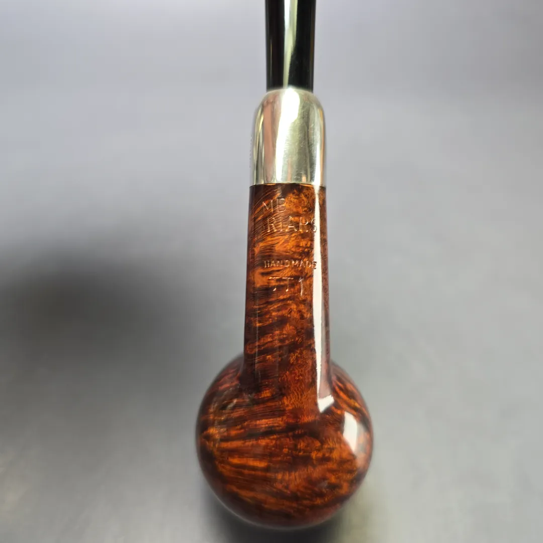 MBSD Briars Timeless Traditions 1 Smooth Billiard w/ Silver Handmade Briar Pipe, New - Image 9