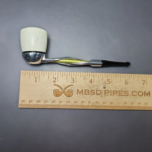 Falcon Shillelagh Green w/ MBSD Meerschaum Dublin Block Meerschaum Bowl Pipe, New - Image 9