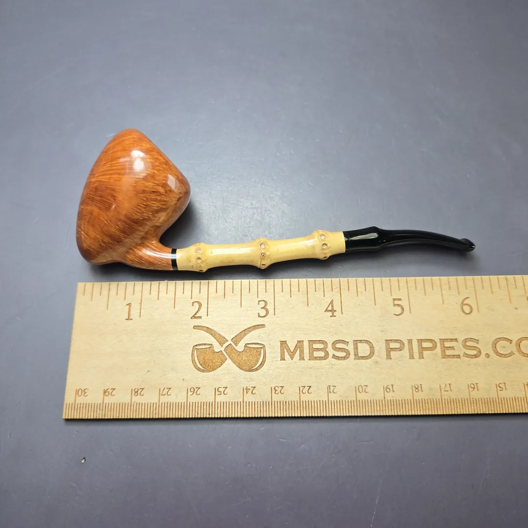 MBSD Briars Modern Masters 1 Smooth Peewit w/ Bamboo Briar Pipe, New - Image 9